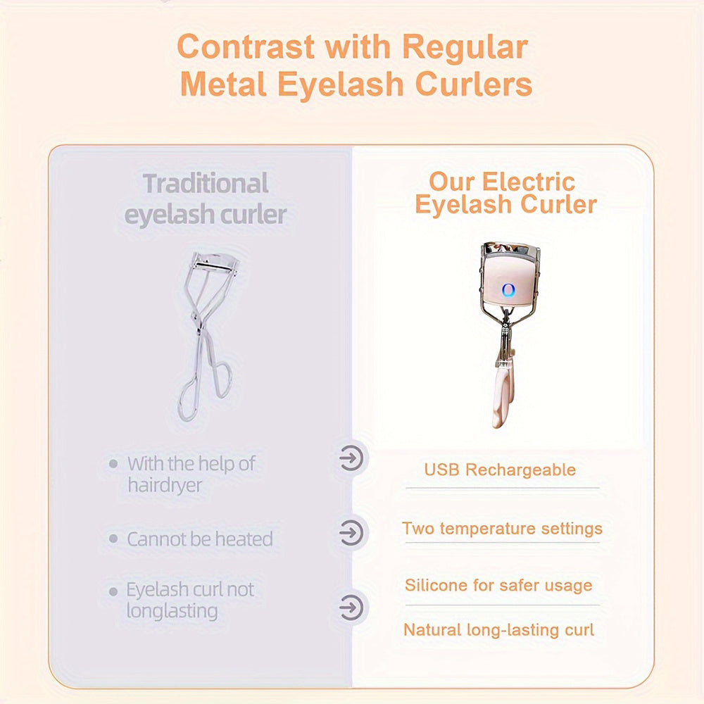 Rechargeable 3 Heating Modes Electric Eyelash Curler